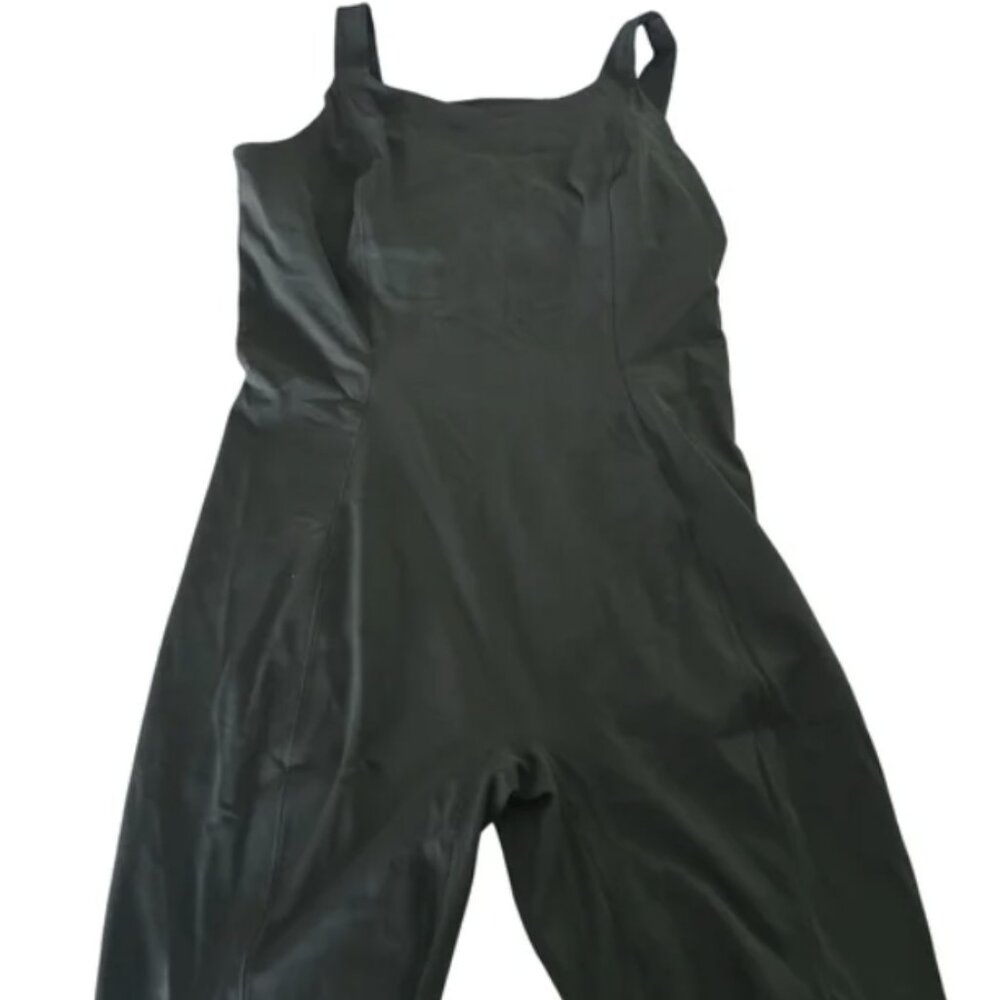 Nike Women's Zenvy Dri-FIT Short Bodysuit In Army Green Large NEW